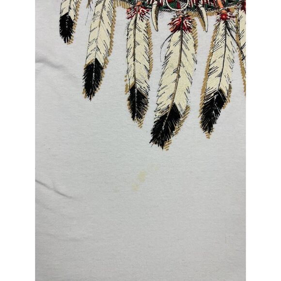 Vintage‎ Native American Shirt Medium White Dream Catcher Southwestern 90s - Picture 6 of 11